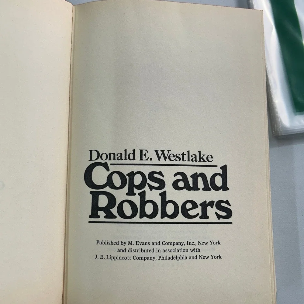 Cops and Robbers Donald E. Westlake 1972 First Edition Crime‎ Novel Evans